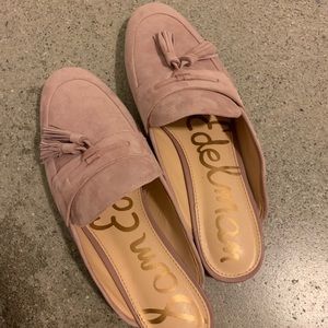 Sam Edelman pink suede mules brand new